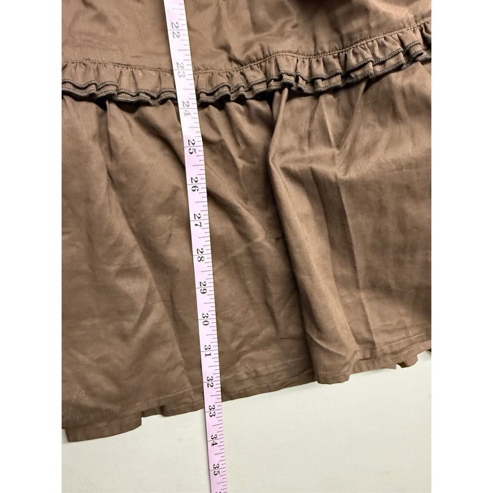 Tory Burch Brown Tiered Wrap Maxi Skirt Cotton Boho. 100% Cotton. Sz M/L - Picture 4 of 8
